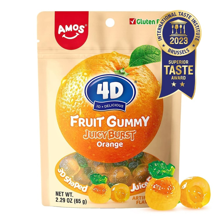 Amos 4D Orange Juicy Burst Gummy