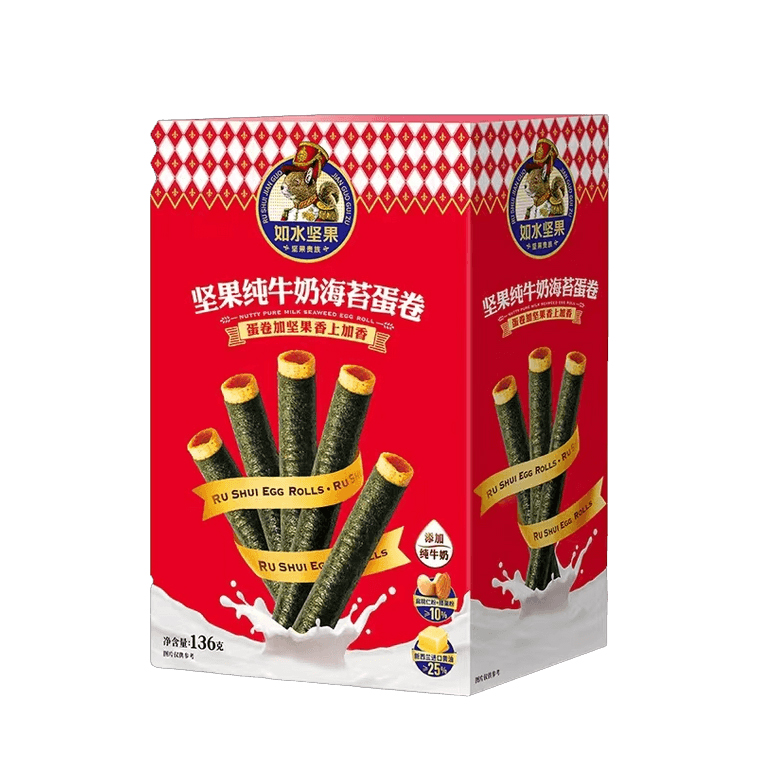 RuShui Pure Milk Nut Seaweed Egg Roll