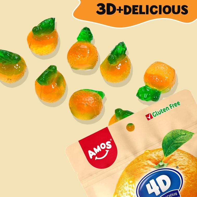 Amos 4D Orange Juicy Burst Gummy