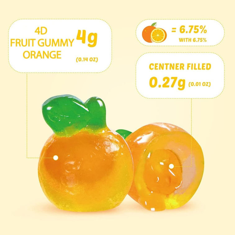 Amos 4D Orange Juicy Burst Gummy