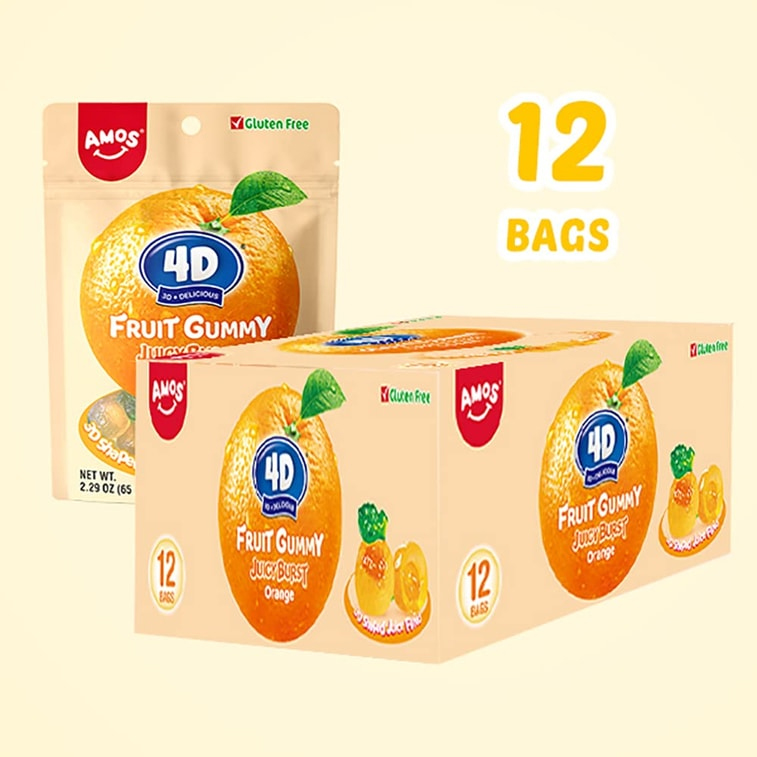 Amos 4D Orange Juicy Burst Gummy